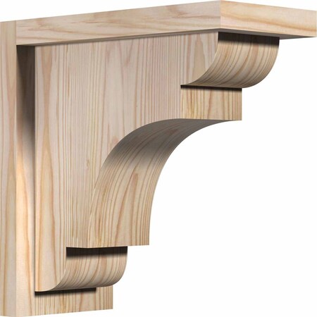 Ekena Millwork New Brighton Smooth Corbel w/Backplate, Douglas Fir, 5 1/2"W x 12"D x 12"H COR06X12X12NEB01SDF